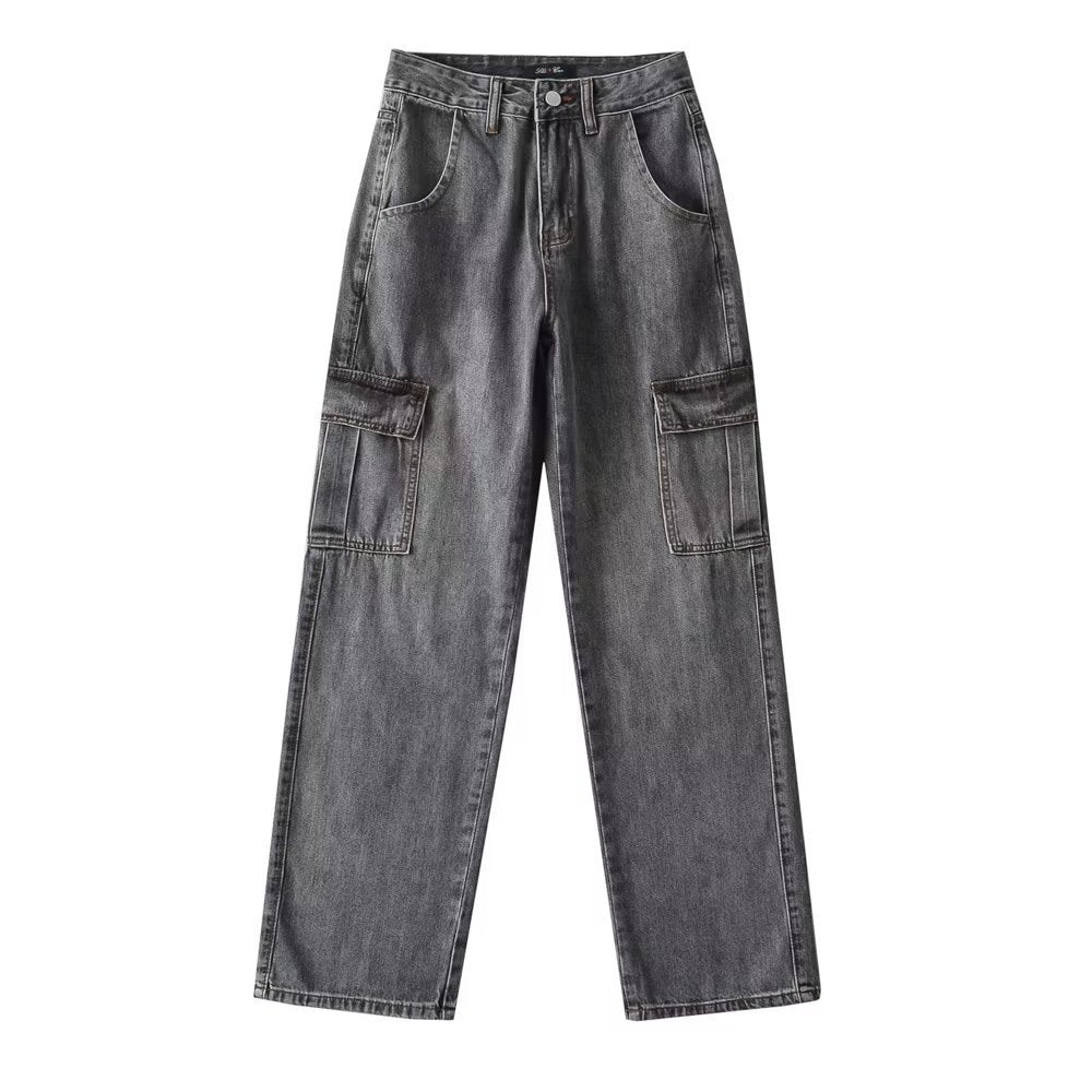 Large-Pocket Jeans Straight